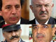 De haut en bas : Jamil Sayyed, Ali Hajj, Raymond Azar et Moustafa Hamdane.(Photo : AFP)