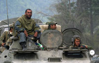 Des chars russes se trouvent sur le territoire géorgien.(Photo : Reuters)