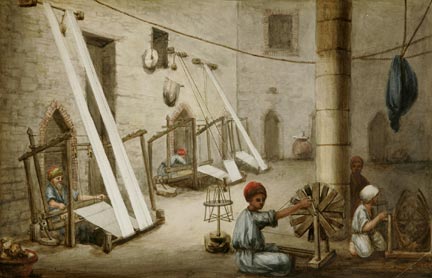 Atelier de tisserand, Nicolas-Jacques Conté.
Collection du Baron Thénard