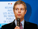 Laurent Wauquiez, le secrétaire d'Etat au Travail a tenu une conférence de presse sur le chômage à Paris, le 28 septembre 2008.( Photo : Reuters )