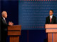 Photo du précédent débat télévisé entre John McCain et Barack Obama. Ce mercredi soir, les deux candidats s'affronteront une dernière fois avant l'élection présidentielle du 4 novembre .( Photo : Reuters )