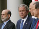 Le président de la Fed, Ben Bernanke, le président George Bush, le secrétaire au Trésor Henry Paulson et le président de Securities and Exchange Commission à la Maison Blanche le 19 septembre 2008.(Photo : Reuters)