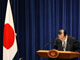 Le Premier ministre japonais Yasuo Fukuda à la fin de la conférence de presse après sa démission le 1er septembre 2008.(Photo : Reuters)