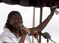 Pour Simone Gbagbo, «&nbsp;<em>les solutions qui ont été trouvées dans les accords de Ouagadougou sont des solutions onéreuses&nbsp;</em>».(Photo : AFP)