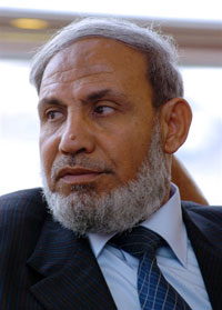 Le dirigeant&nbsp;du Hamas, Mahmoud Zahar.(Photo : AFP)