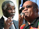 Le président sud-africain Thabo Mbeki (g) et son ancien vice-président Jacob Zuma.(Photo : AFP et V. Hirsch/RFI)