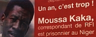 L'affiche réclamant la libération de Moussa Kaka