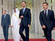 Des droite à gauche : le président français Nicolas Sarkozy, le président syrien Bachar al Assad, l'émir du Qatar Cheikh Hamad Bin Khalifa al-Thani et le Premier ministre turc Tayyip Erdogan, le 4 septembre 2008 à Damas.( Photo : Reuters )