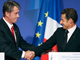 Le président français Nicolas Sarkozy et le président ukrainien Victor Iouchtchenko lors du sommet UE-Ukraine au palais de l'Elysée, à Paris, le 9 septembre 2008.(Photo : Reuters)