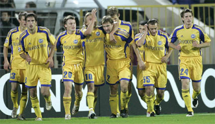 Les Biélorusses du BATE Borisov ont tenu en échec la Juve.(Photo : Reuters)