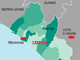 Du Libéria à la Côte d'Ivoire, les mercenaires réclament aujourd'hui d'être payés, pour services rendus.(Carte : SB/RFI)