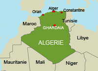 Algérie.(Carte : RFI)