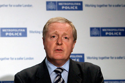 Sir Ian Blair, le chef de Scotland Yard, a annoncé lors d'une conférence de presse qu'il démissionnait de son poste, à Londres, le 2 octobre 2008.(Photo : Reuters)