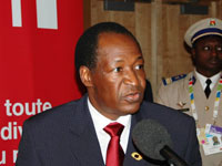 Blaise Compaoré, président du Burkina Faso.(Photo : Claude Verlon / Rfi)