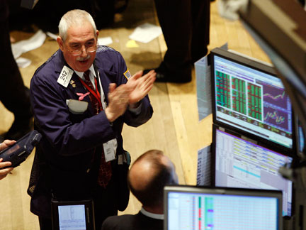 La Bourse de New York a vécu une séance euphorique ce lundi 13 octobre, avec une hausse du Dow Jones de plus de 11%.(Photo : Reuters)