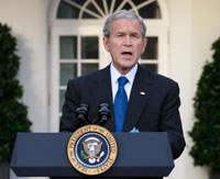 George Bush, le 14 octobre 2008.( Photo : Reuters )