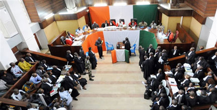 La cour d'assises de Côte d'Ivoire&nbsp;lors du procès&nbsp;du Probo Koala.(Photo : AFP)