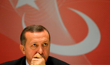 Le Premier ministre turc Recep Tayyip Erdogan, le 3 octobre 2008.( Photo : Reuters )