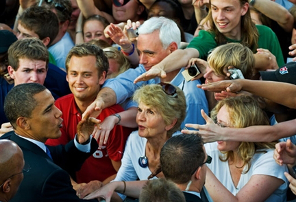Barack Obama, lors de sa visite à Berlin en juillet 2008.(Photo: AFP)