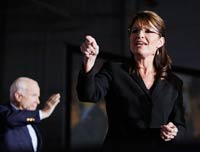 Sarah Palin et John McCain en campagne à Cincinnati (Ohio), le 22 octobre 2008.(Photo : Reuters)