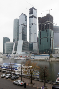 Vue générale du nouveau quartier financier de Moscou, le 17 octobre 2008.(Photo : Reuters)