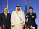 Sommet de l'Union pour la Méditerranée, de g. à d. : les présidents du Liban, du Qatar et de la Syrie aux côtés de Nicolas Sarkozy. Les présidents libanais et syrien ont décidé d’établir des relations diplomatiques. (Photo : AFP)