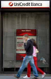 La banque italienne, UniCredit, a annoncé un plan anticrise.(Photo : Reuters)
