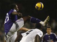 Shola Ameobi en action.(Photo : Reuters)