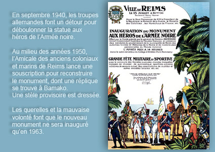 Toute l'histoire du monument, en cliquant &gt;<a href="http://www.crdp-reims.fr/memoire/LIEUX/1GM_CA/monuments/01armeenoire.htm" target="_blank">ici</a>Affiche au musée de la Pompelle, Reims.
