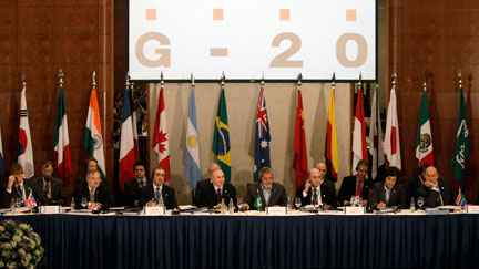 Les ministres des Finances et les gouverneurs des banques centrales des pays les plus avancés et les grands pays émergents (G20) ont commencé à discuter de premières mesures pour faire face à la crise financière internationale.(Photo : Reuters)