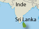 C'est dans la ville de Kilinochchi, située dans la région de Jaffna, qu'ont eu lieu les combats entre l'armée et les Tigres de l'Eelam tamoul.(Carte : L. Mouaoued/RFI)