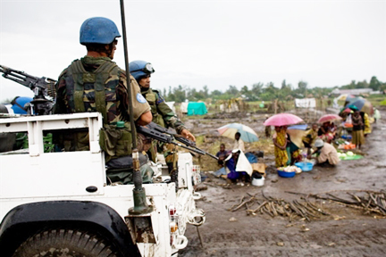 L'ONU a adopté une résolution permettant d’accroître temporairement de plus de 3&nbsp;000 hommes les effectifs de la Monuc en RDC.(Photo : AFP)