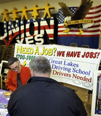 Aux Etats-Unis, le taux de chômage a atteint 6,1% de la population active fin septembre 2008, son plus haut niveau depuis cinq ans.(Photo : AFP)