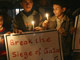 Des enfants palestiniens demandent l'arrêt du blocus contre Gaza.(Photo : Reuters)