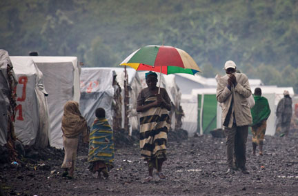 En attendant une résolution du conflit, dans le camp de Kibati, le manque de nourriture, d'eau potable et d'hygiène favorisent la propagation du choléra.(Photo : Reuters)