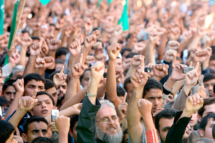 Rassemblement de Palestiniens à Jabaliya, dans la bande de Gaza pour protester contre l’arrestation de membres du Hamas, le 7 novembre 2008. (Photo : Reuters)