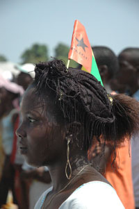 Portrait d'une habitante de Mansoa, une localité rurale à 40 km de Bissau.(Photo : Laurent Correau/RFI)