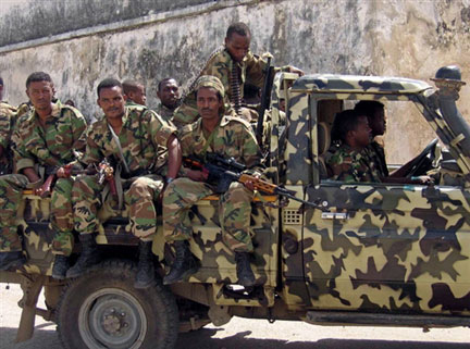 Militaires éthiopiens à Mogadiscio, la capitale somalienne.( Photo : AFP )