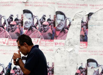 Le président Chavez n'est pas candidat aux élections mais espère bien qu'elles le conforteront.(Photo : Reuters)