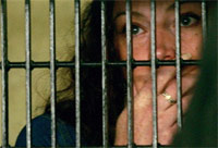 Florence Cassez dans la prison de Mexico le 13 juin 2006.(Photo : Alfredo Estrella/AFP)
