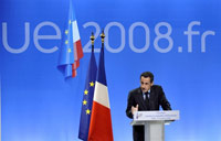 Nicolas Sarkozy le 31 octobre 2008.(Photo : Gérard Cerles/AFP)