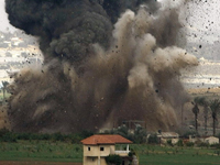 Un bombardement israélien au nord de Gaza( Photo : Jack Guez/AFP )