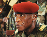 Le capitaine Moussa Dadis Camara, chef de la junte au pouvoir à Conakry. (Photo : Laurent Correau)