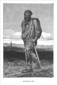 <em>Jean Valjean</em>, illustration pour <em>Les Misérables</em>, par Gustave Brion.Maison de Victor Hugo