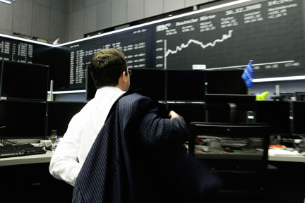 La Bourse de Francfort, le 30 décembre 2008.(Photo : Reuters)