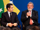 Le chef d'état français et président en exercice de l'Union européenne, Nicolas Sarkozy (g) et le président brésilien, Luiz Inacio Lula da Silva (d) lors du sommet Brésil-UE, à Rio de Janeiro, le 22 décembre 2008.(Photo : Reuters)