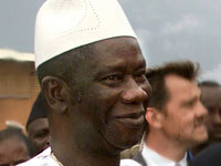 Le président Lansana Conté, en juillet 1999. Le chef de l'Etat guinéen est mort le 22 décembre des suites d'une longue maladie après 24 ans de pouvoir.(Photo : Reuters)