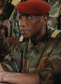 Le capitaine Moussa Dadis Camara.(Photo : Laurent Correau / RFI)