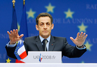 Lors d'un discours au sommet européen de Bruxelles ce vendredi, le président Nicolas Sarkozy a suggéré d'autres solutions, notamment africaines, à l'envoi d'une force militaire européenne en RDC.(Photo : Reuters)