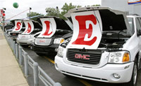 Chevrolets à vendre, une des marques de l'américain General Motors.(Photo : Bill Pugliano/AFP)